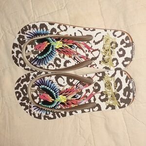 Ed Hardy Tattoo Ink Jungle Flip Flop For Woman Size (US) 5 (UK) 2.5 (EUR) 36